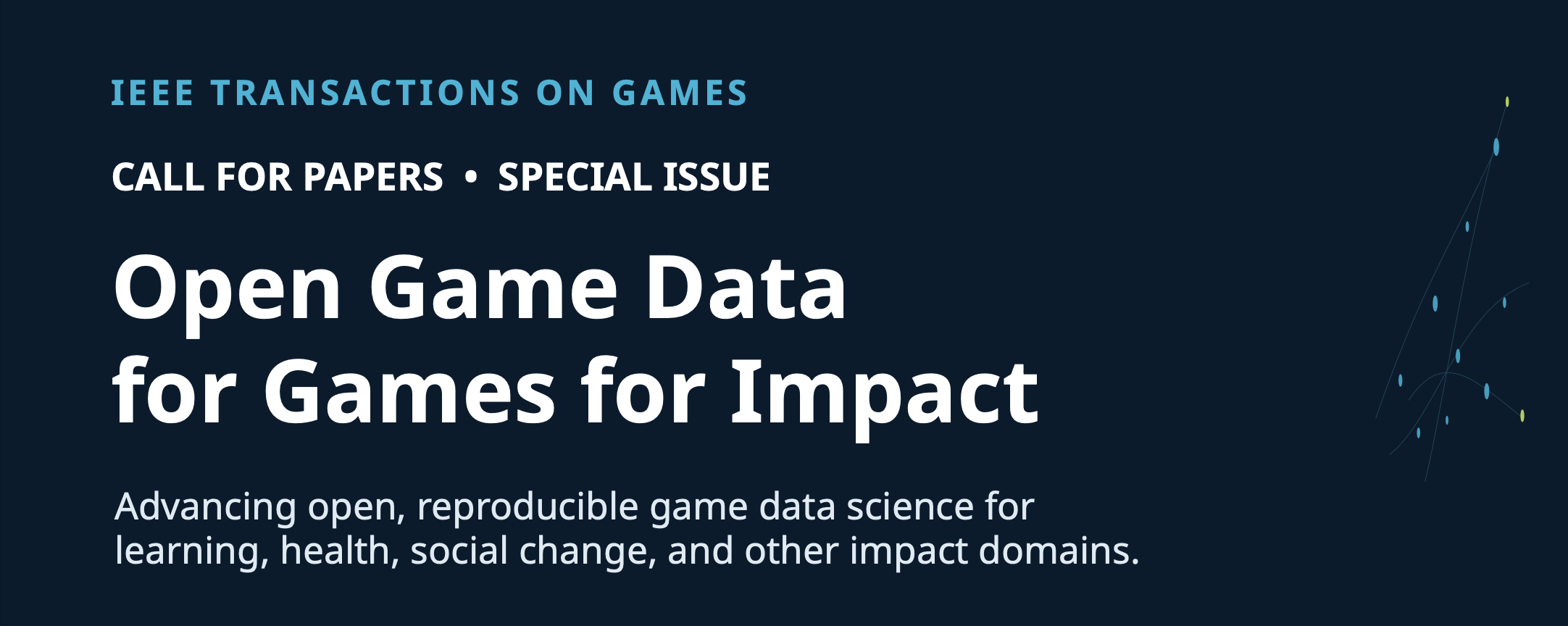 Hero Image for  Special Issue on Open Game Data for Games for Impact